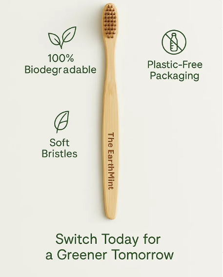 S-Curve Bamboo Toothbrush Regular Size